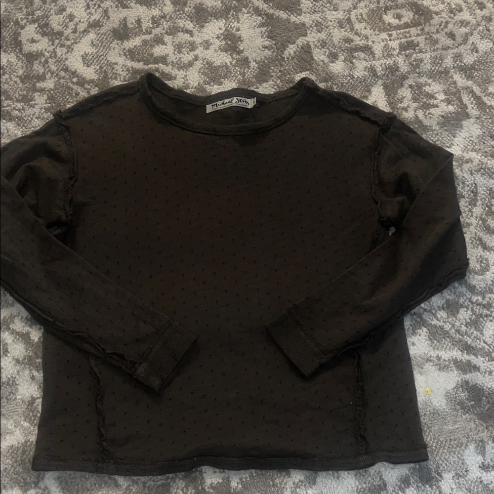 Michael Stars Dark Brown Long Sleeve top